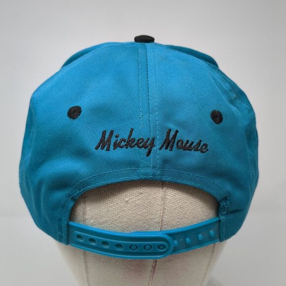 Mickey Mouse Snapback Hat Blue One Size Adjustable Embroidered Goofy's Hat Co - Picture 6 of 9